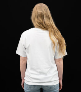 Wit t-shirt basic dames achterzijde
