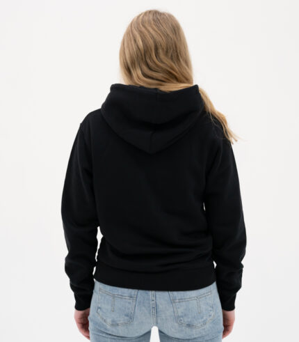 zwart hoodie basic dames achterzijde