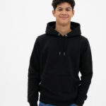 zwart hoodie basic heren