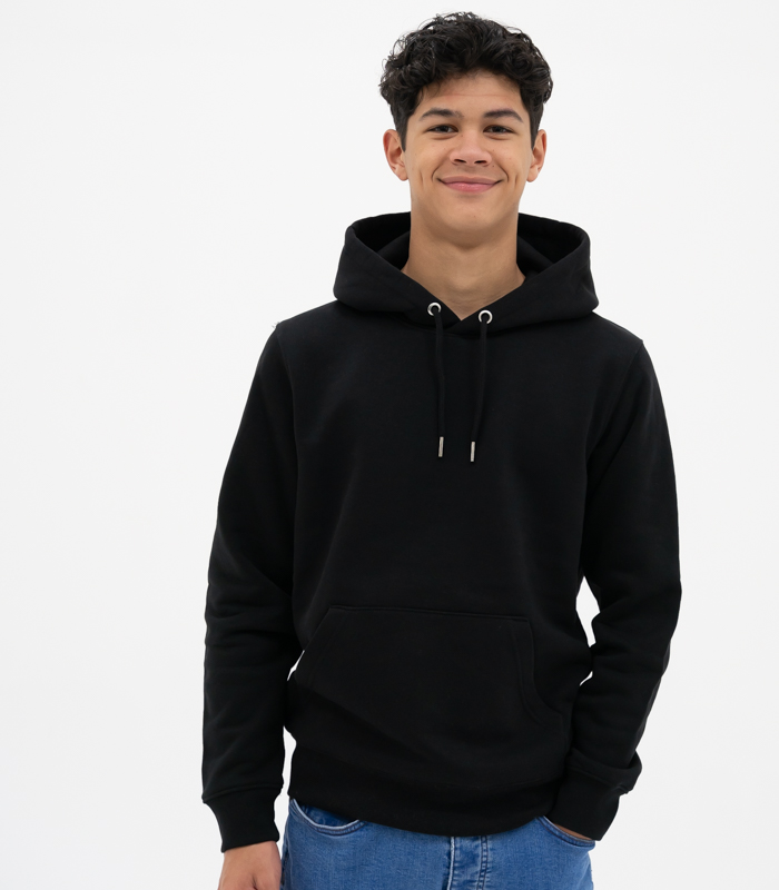 zwart hoodie basic heren