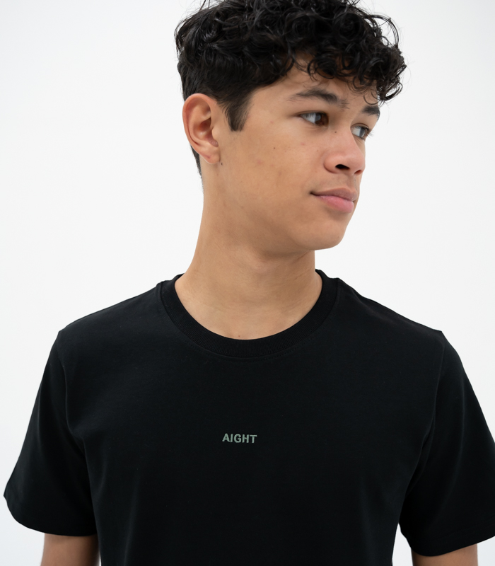 zwart t-shirt aight opdruk
