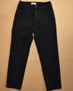 10005 zwart broek mom jeans met glitters