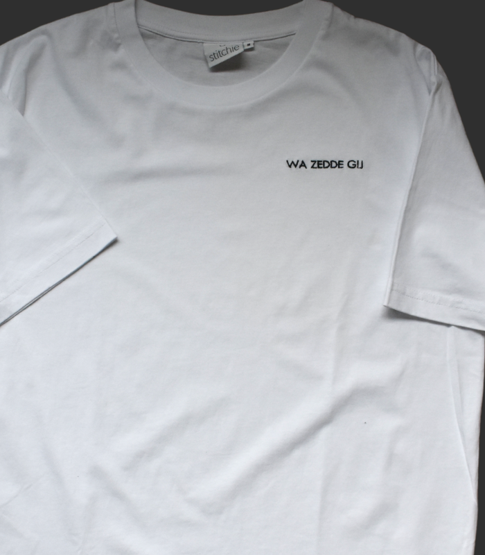 7103 wit t-shirt wa zedde gij close up