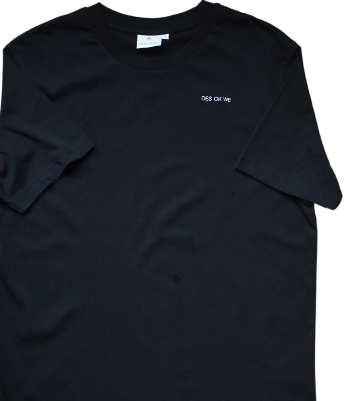 7104 zwart t-shirt des ok we close up