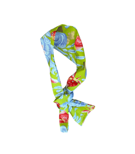 0700 sjaal groen, blauw, rood dieren print