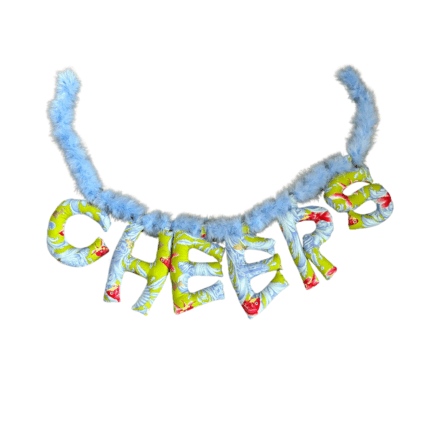 12000 slinger cheers groen, blauw, rood met print met lus