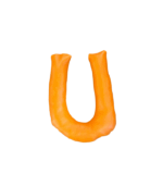 90006 stofletter oranje leer 16 cm