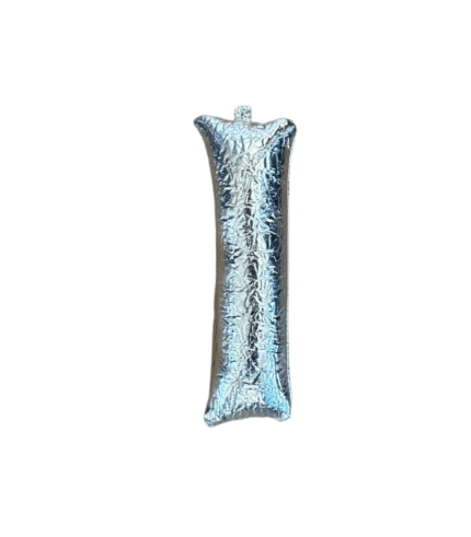 91000 stofletter metallic zilver met lus 16 cm
